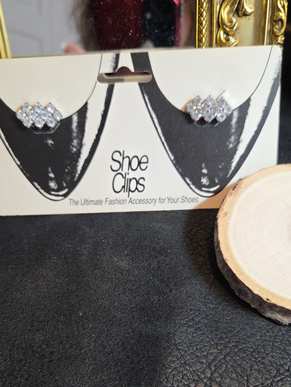 Vintage Shoe Clips - Clear Rhinestone Accent